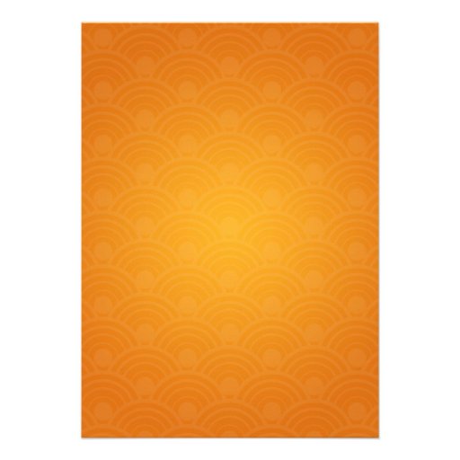 Elegant Graduation Party Scallop Orange Announcements
