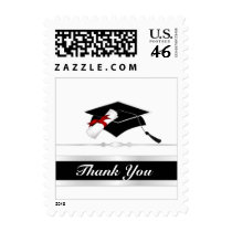 Elegant Graduation Thank You Postage Stamps