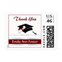 Elegant Graduation Thank You Postage Stamps