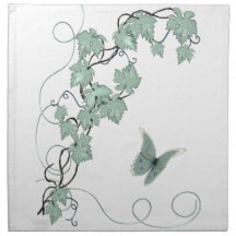 Elegant Grapevine Kitchen Napkins