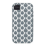Elegant Gray Damask Case-Mate iPhone 4 Cover