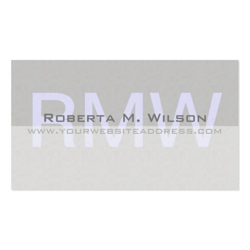 Elegant Gray Monogram Custom Colors Accountant CPA Business Card (back side)