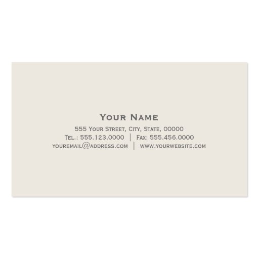 Elegant Gray Professional Consultant Classic Business Card Template (back side)
