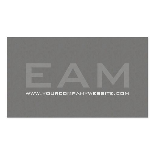 Elegant Gray Textured Monogram Classic Business Cards (back side)