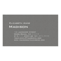Elegant Gray Textured Monogram Classic business cards