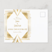 Elegant Great Gatsby Art Deco Save The Dates Announcement Postcard Zazzle