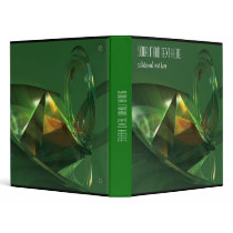 Elegant Green Abstract 3D Fantasy binders by Ruxique Elegant Green Abstract 3D Fantasy binders