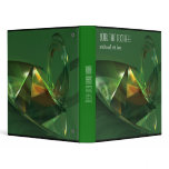 Elegant Green Abstract 3D Fantasy 3 Ring Binders