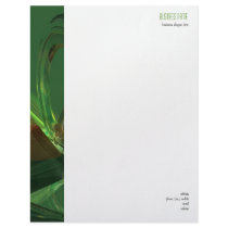 Elegant Green Abstract 3D Fantasy letterhead by Ruxique Elegant Green Abstract 3D Fantasy letterhead