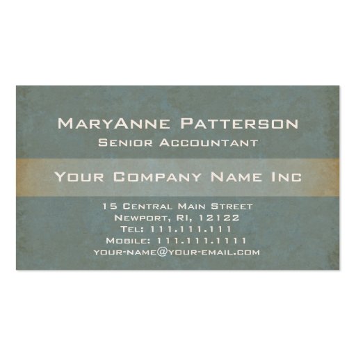 Elegant Green and Gold Natural Textures Gradient Business Cards (front side)