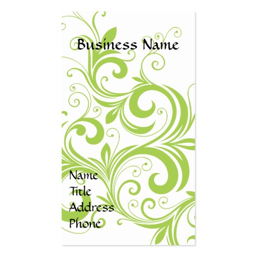 Elegant Green Business Card Template (front side)