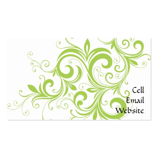 Elegant Green Business Card Template (back side)