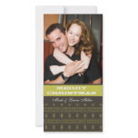 Elegant green christmas pattern holiday photcard photo card template
