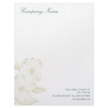 Elegant Green Floral Letterhead