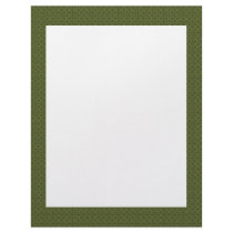 Elegant green pattern with rhombuses on rough blac customized letterhead