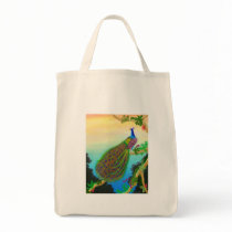 Elegant Green Peacock Bag