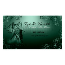 Elegant Green Wedding Planner Business Card Template