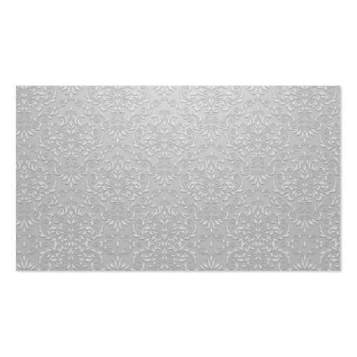 Elegant Grey and white floral gift Business Card Templates (back side)