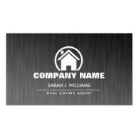 Elegant Grey and White Real Estate Business Cards