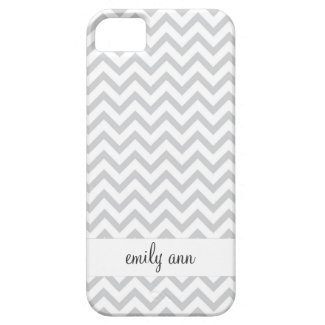 Elegant Grey Chevrons Pattern iPhone 5 Case