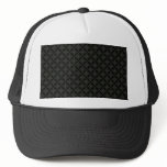 Elegant grey octagonal pattern on rough black surf mesh hats
