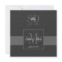 Elegant Grey Save the Date Wedding Announcement invitation