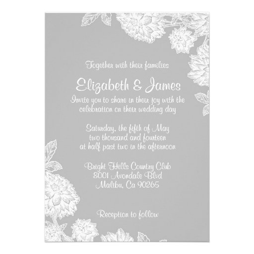 Elegant Grey Wedding Invitations