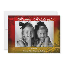 Elegant Grunge 2 Holiday Photo Card invitations