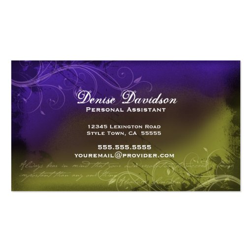 Elegant Grunge Business Card (front side)