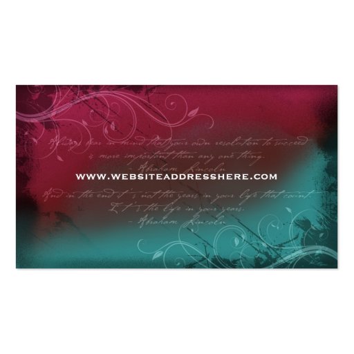 Elegant Grunge Business Card 2 (back side)