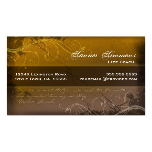 Elegant Grunge Business Card 3 (front side)