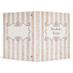 Elegant grunge striped pink 1" binders