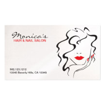 Elegant Hair Salon w/ Appointment Date Business Cards
