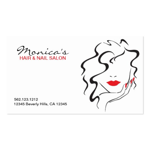 Elegant Hair Salon w/ Appointment Date Business Cards (front side)