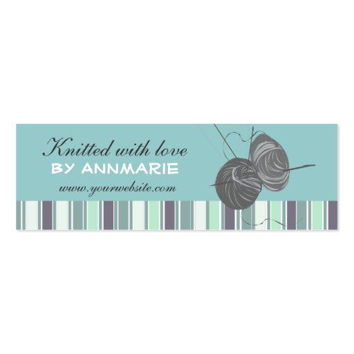 Elegant Handmade Crafts Handmade  Knittings Business Card Templates (front side)