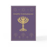 Elegant happy hanukkah card