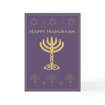 Elegant happy hanukkah card