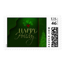 Elegant Happy Holiday Postage