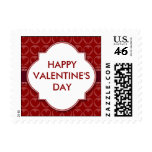 Elegant Happy Valentine's Day Custom Postage Stamp stamps