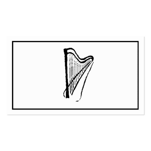 Elegant Harp Business Card (back side)