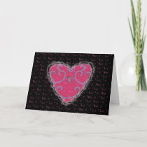 Elegant Heart Valentine Love Romance Card