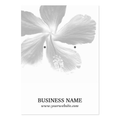 Elegant Hibiscus Flower Earring Holder Business Cards (front side)