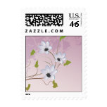 elegant hibiscus trionum floral design stamp