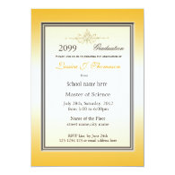 Elegant high achievement graduation announcement custom invitation