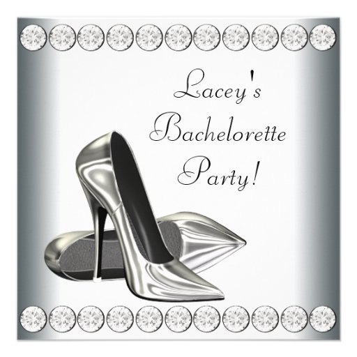 Elegant High Heels Bachelorette Party Personalized Invitation