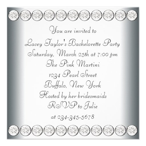 Elegant High Heels Bachelorette Party Personalized Invitation