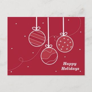 Elegant Holiday Ornaments Post Card
