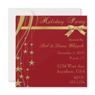 Elegant Holiday Party Invitation invitation