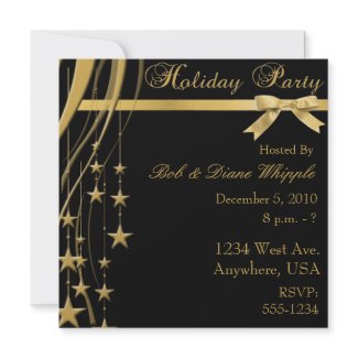 Elegant Holiday Party Invitation invitation