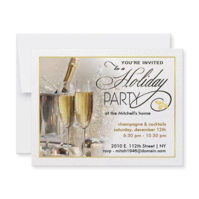 Elegant Holiday Party Invitations by SquirrelHugger